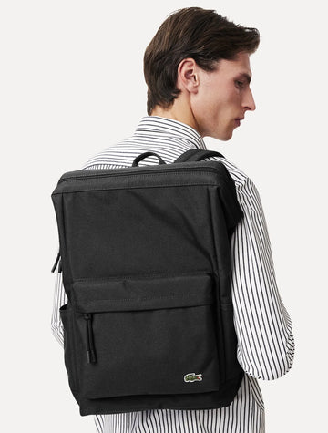 Mochila Cuadrada de Lona Reciclada – Negro